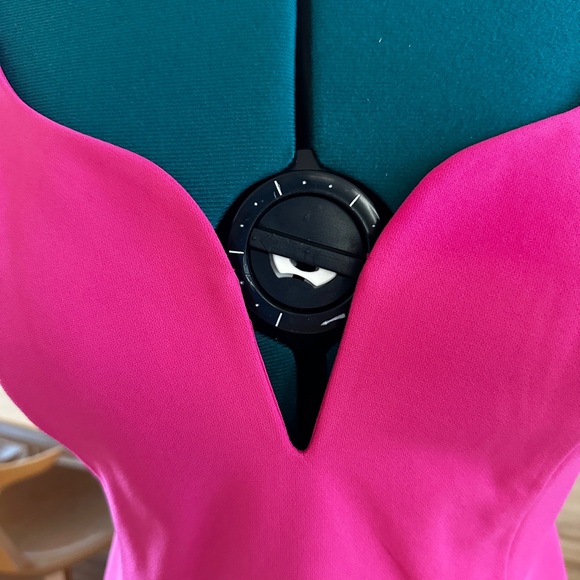 Jill Stuart Pink Sheath Midi Dress with Plunge Neckline - Picture 2 of 3